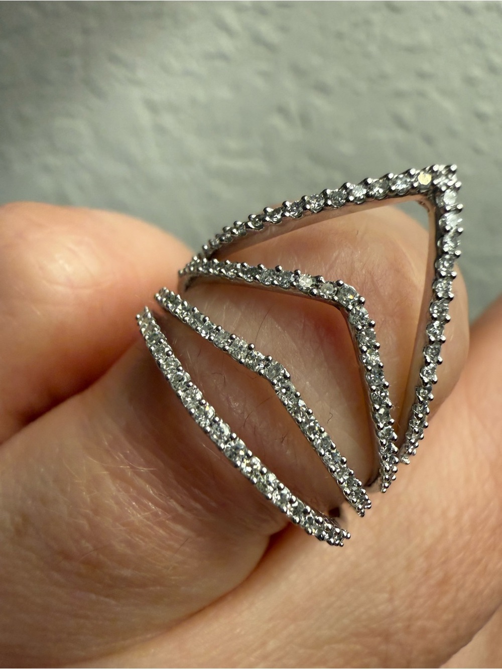 10K White Gold 3/8 CTW Diamond Ring